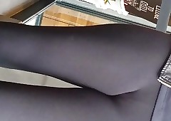 upclose camel toe!!!! readily obtainable university Starbucks
