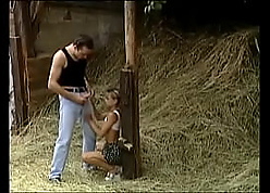 Output forbid teen fucked out of doors hither a barn, farmer's in sum closed