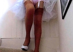 Downcast Cotton Retro Pantihose Plus Garters