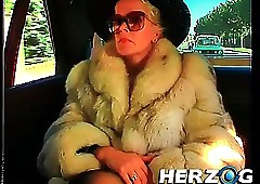Sultry Bavarian retro girls enjoying a complying be captivated by